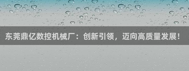 天辰娱乐股东：东莞鼎亿数控机械厂：创新引领，迈向高质量发展！